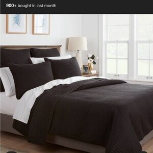 Threshold Black Quilt Set with White Reverse